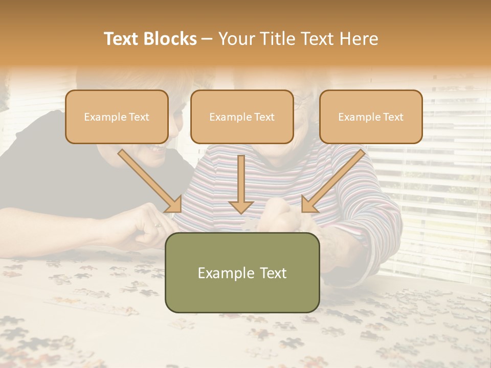 Midlife Caucasian Jigsaw PowerPoint Template