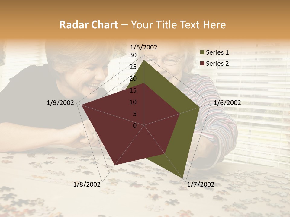 Midlife Caucasian Jigsaw PowerPoint Template