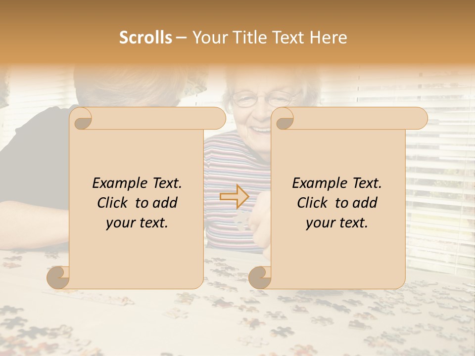 Midlife Caucasian Jigsaw PowerPoint Template