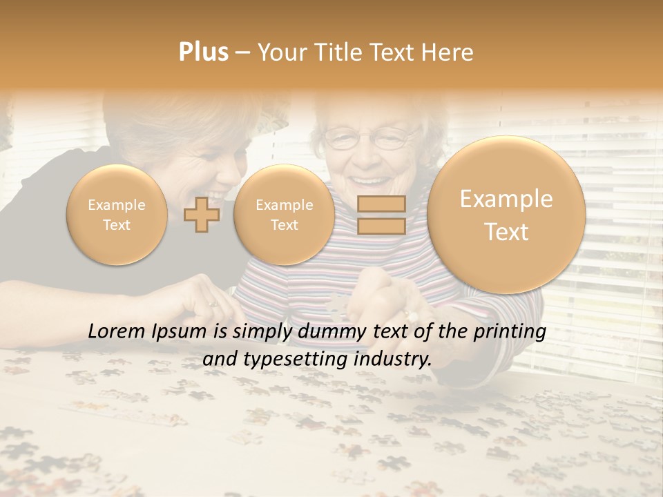 Midlife Caucasian Jigsaw PowerPoint Template