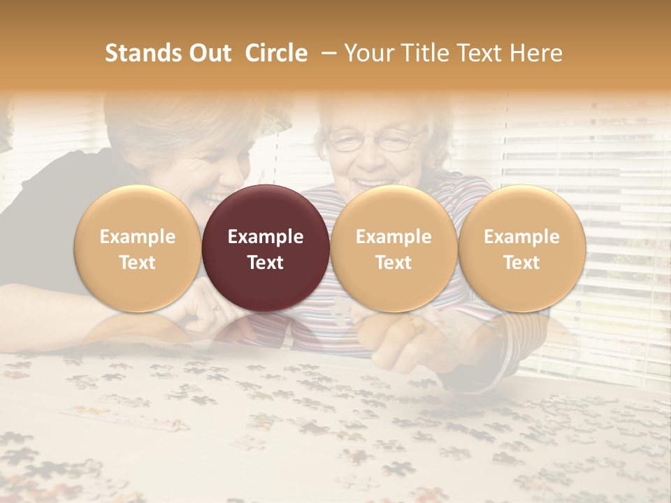 Midlife Caucasian Jigsaw PowerPoint Template