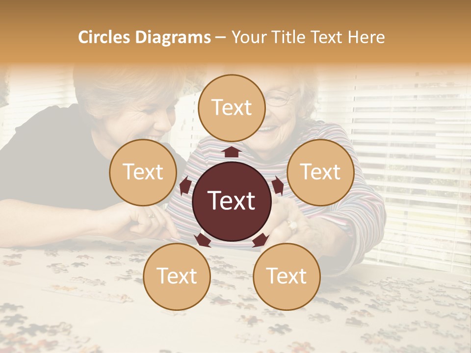 Midlife Caucasian Jigsaw PowerPoint Template