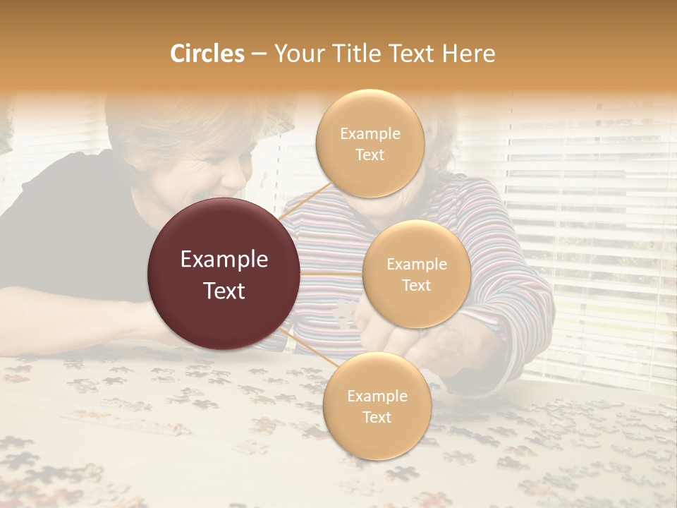 Midlife Caucasian Jigsaw PowerPoint Template