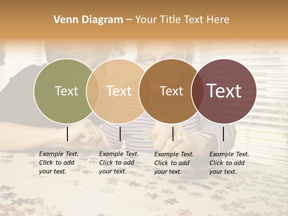 Midlife Caucasian Jigsaw PowerPoint Template