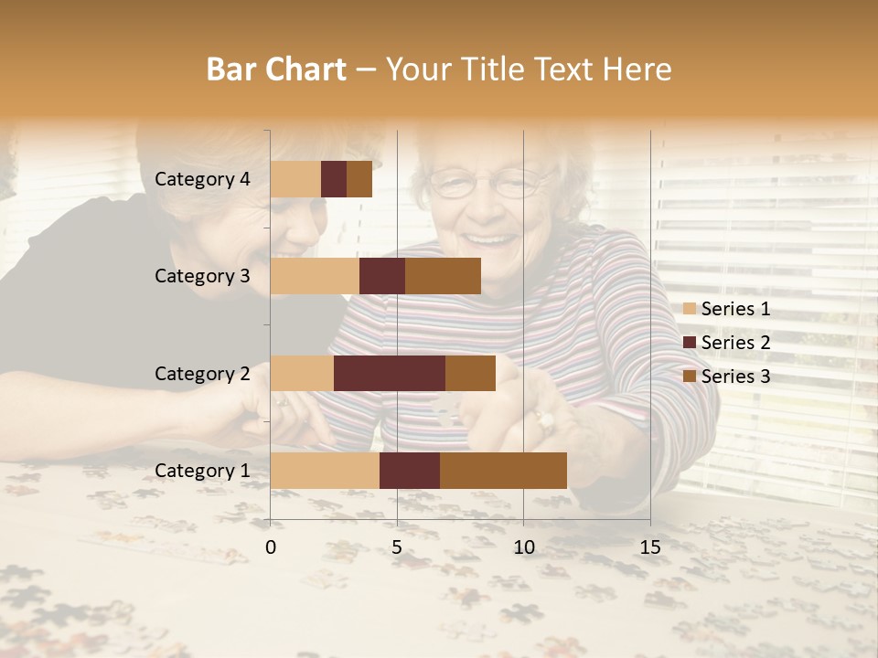 Midlife Caucasian Jigsaw PowerPoint Template