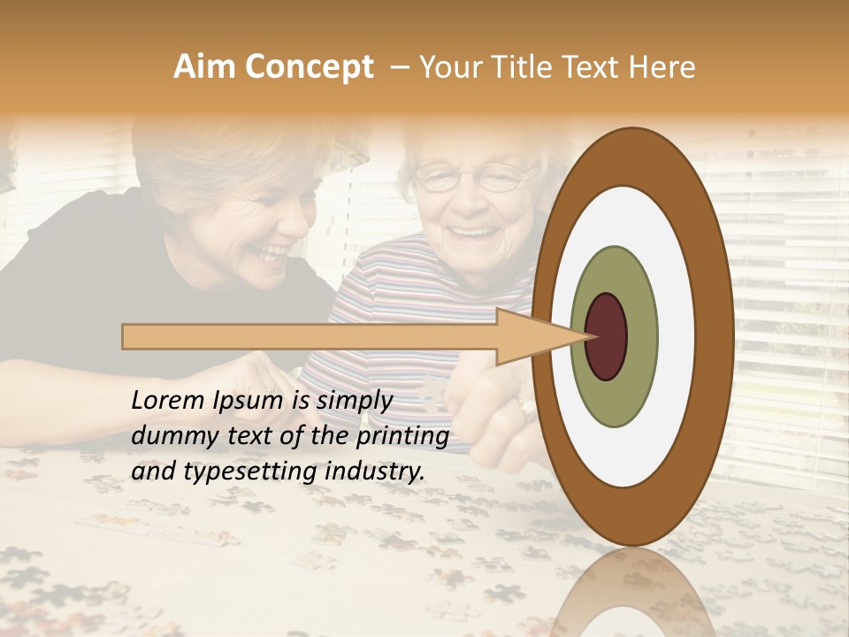 Midlife Caucasian Jigsaw PowerPoint Template