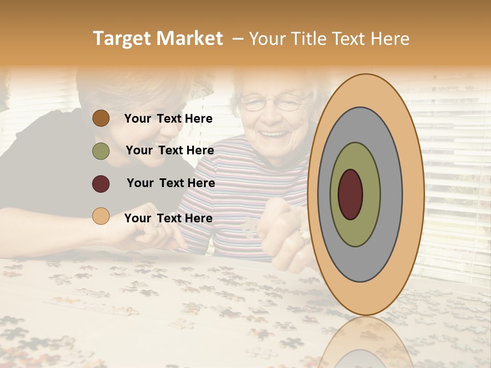 Midlife Caucasian Jigsaw PowerPoint Template