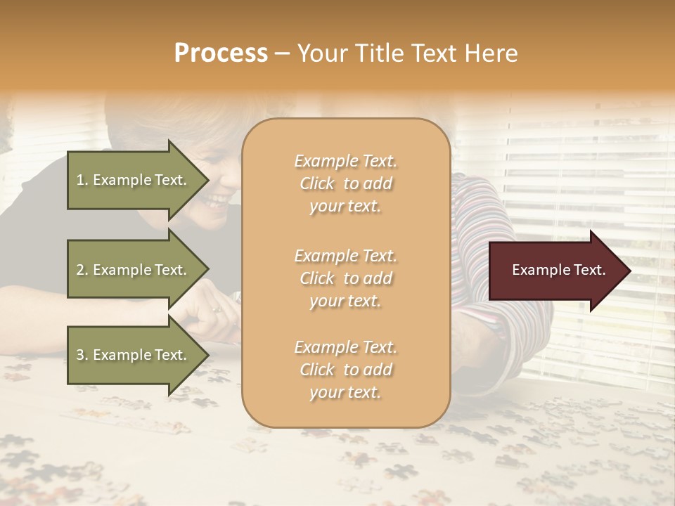 Midlife Caucasian Jigsaw PowerPoint Template