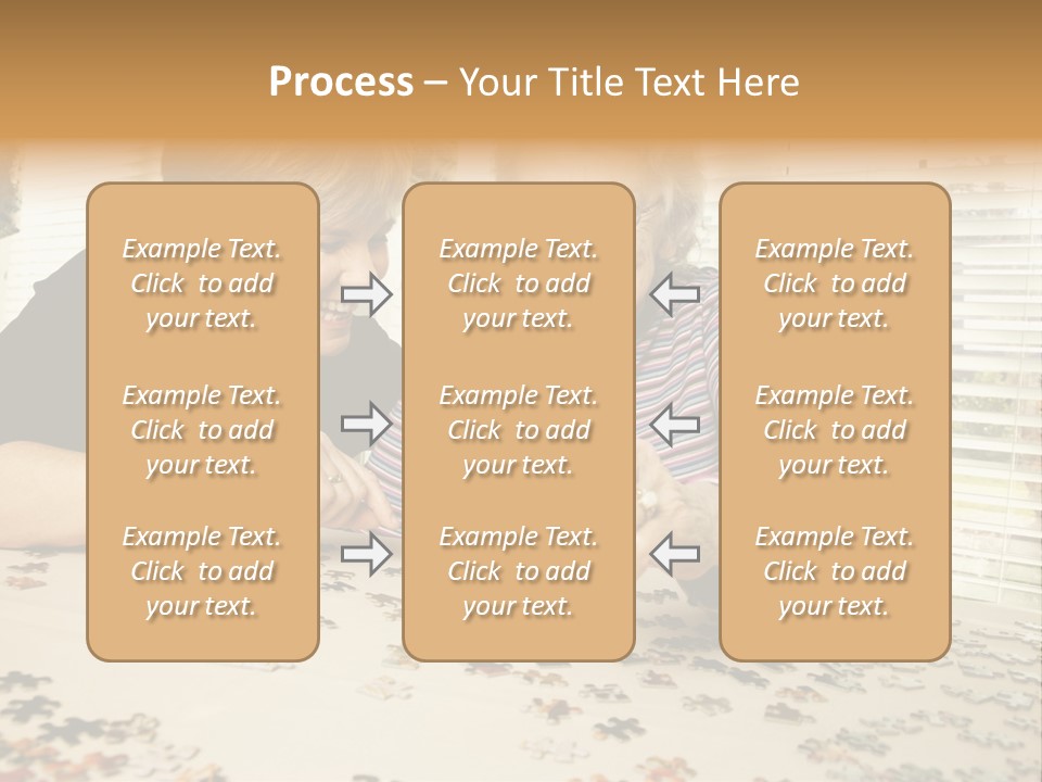 Midlife Caucasian Jigsaw PowerPoint Template