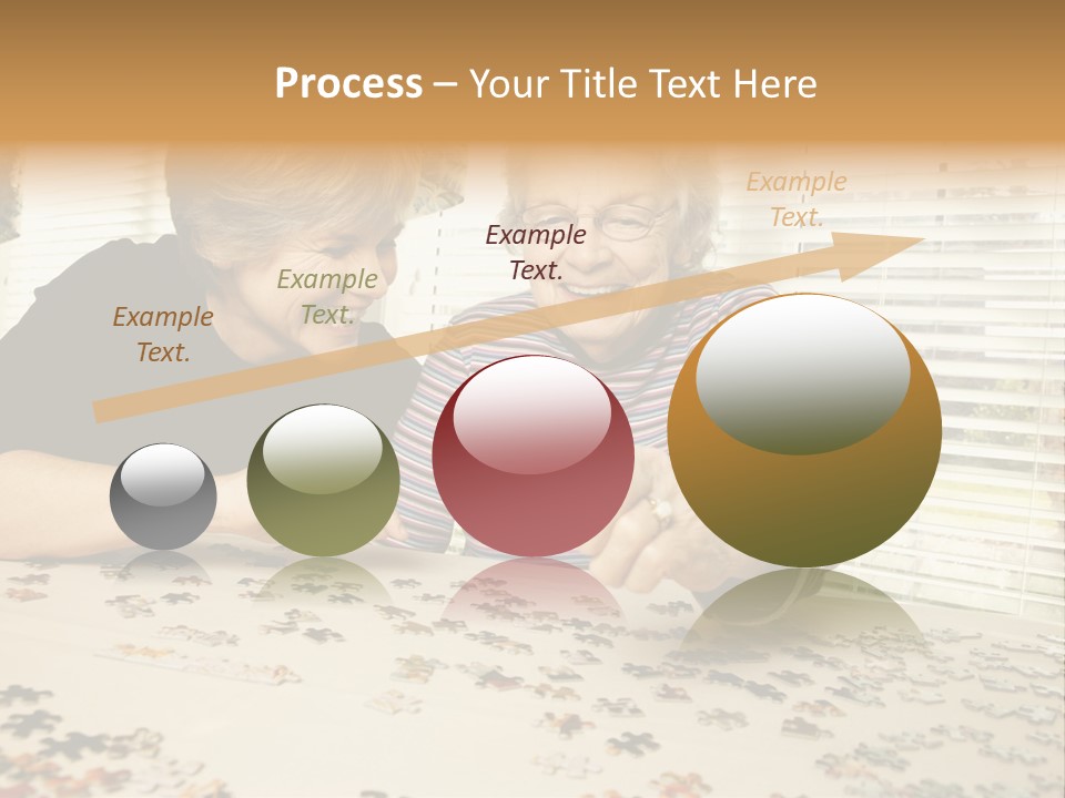 Midlife Caucasian Jigsaw PowerPoint Template