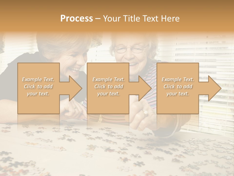 Midlife Caucasian Jigsaw PowerPoint Template