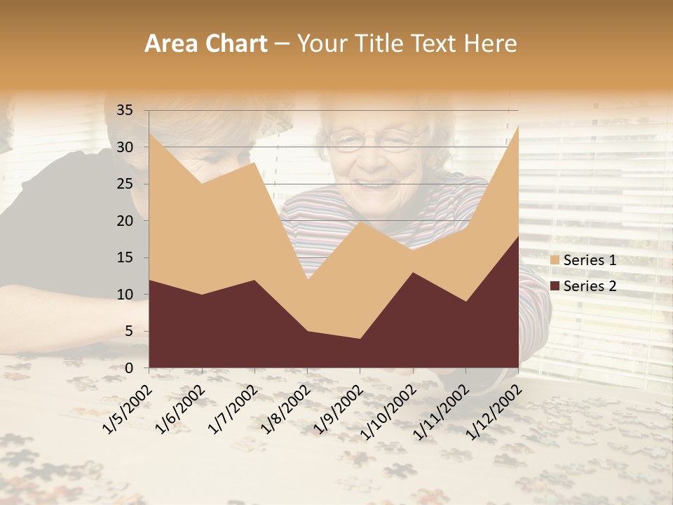 Midlife Caucasian Jigsaw PowerPoint Template