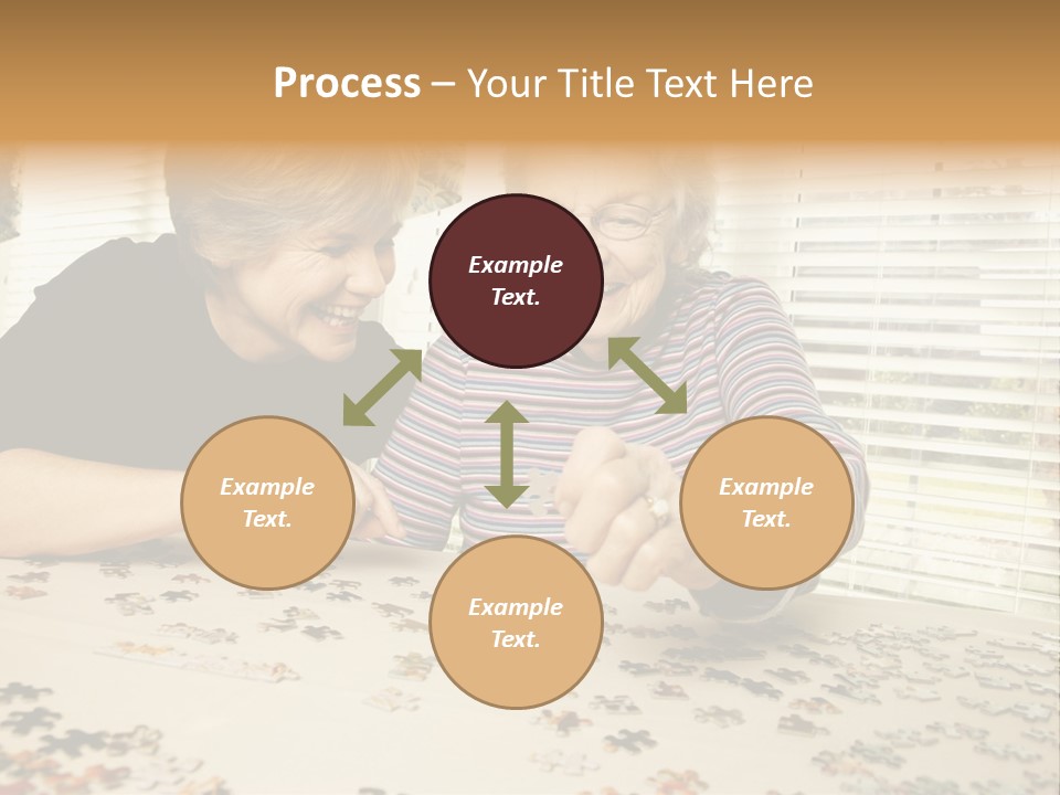 Midlife Caucasian Jigsaw PowerPoint Template