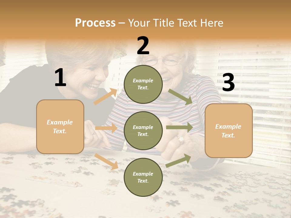 Midlife Caucasian Jigsaw PowerPoint Template