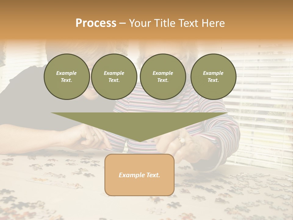 Midlife Caucasian Jigsaw PowerPoint Template