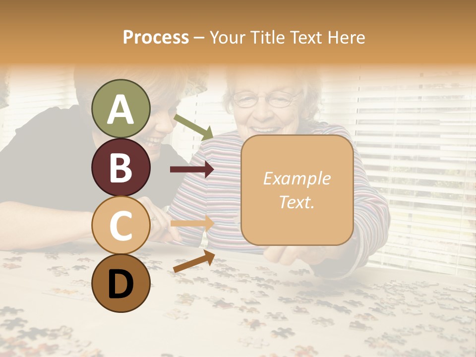 Midlife Caucasian Jigsaw PowerPoint Template