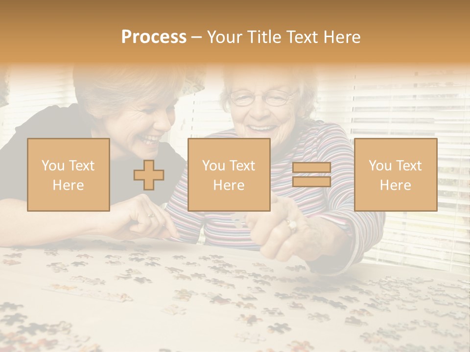 Midlife Caucasian Jigsaw PowerPoint Template