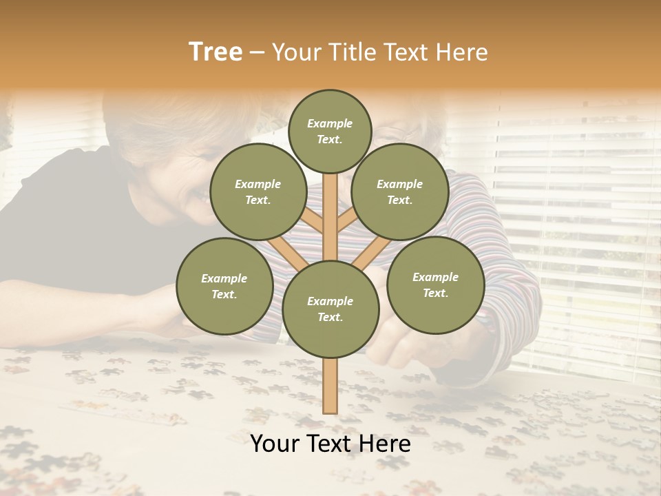 Midlife Caucasian Jigsaw PowerPoint Template