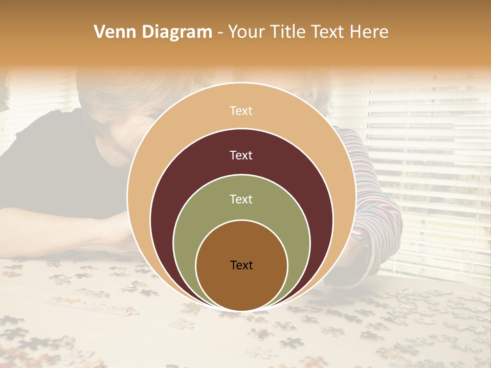 Midlife Caucasian Jigsaw PowerPoint Template
