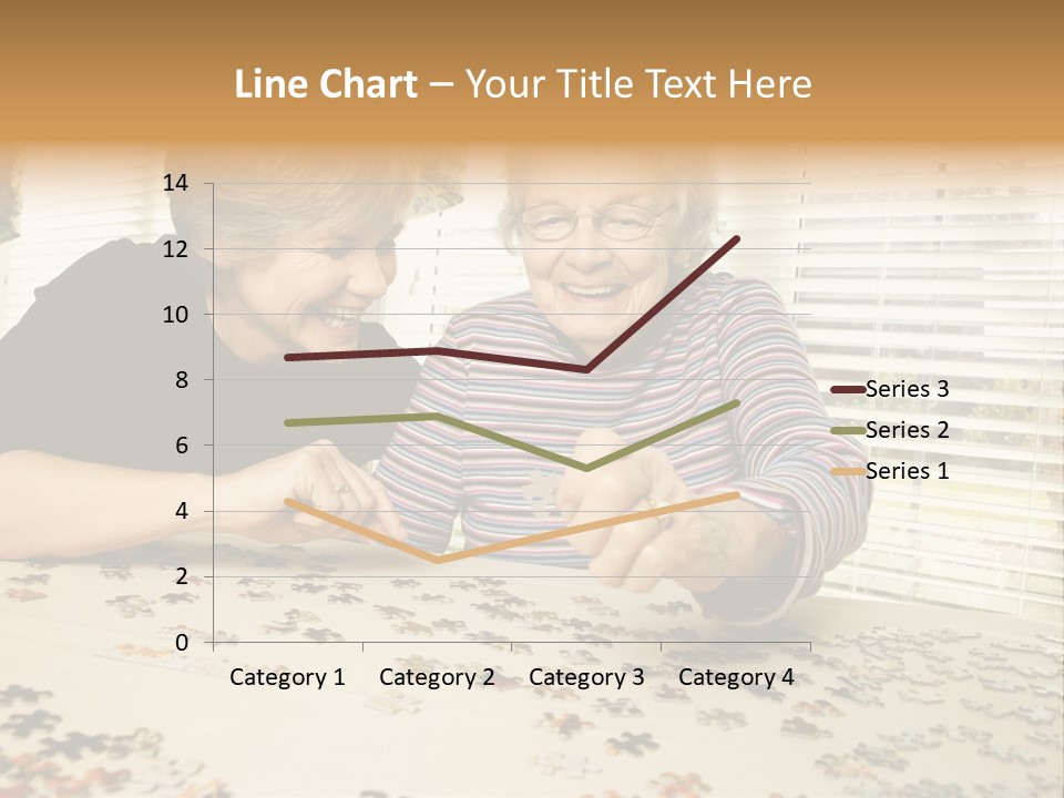 Midlife Caucasian Jigsaw PowerPoint Template