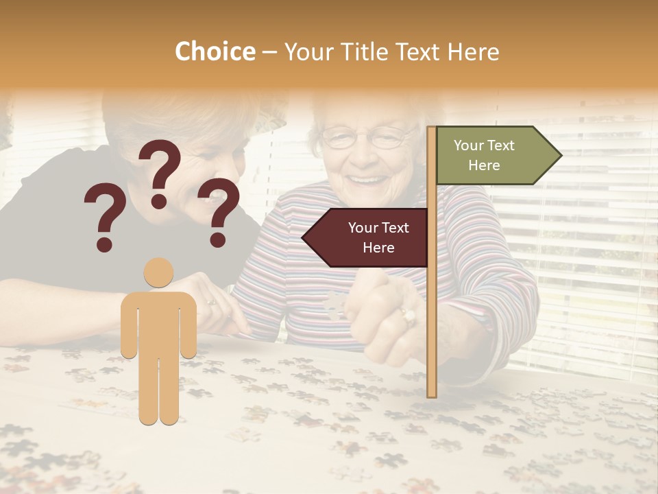 Midlife Caucasian Jigsaw PowerPoint Template