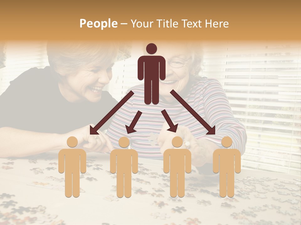 Midlife Caucasian Jigsaw PowerPoint Template