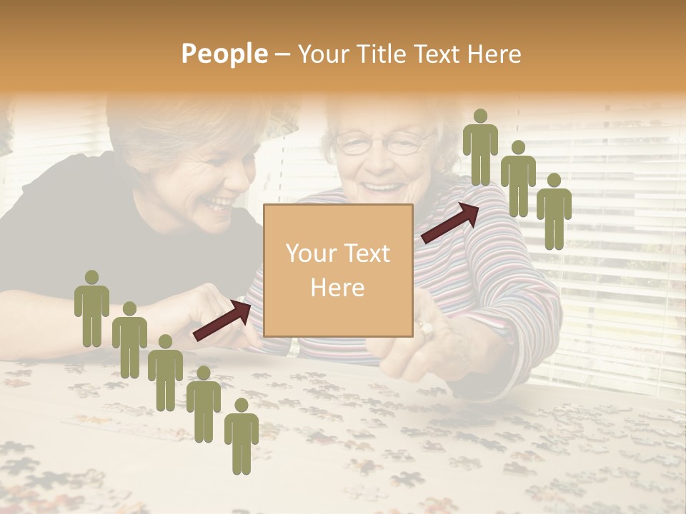 Midlife Caucasian Jigsaw PowerPoint Template