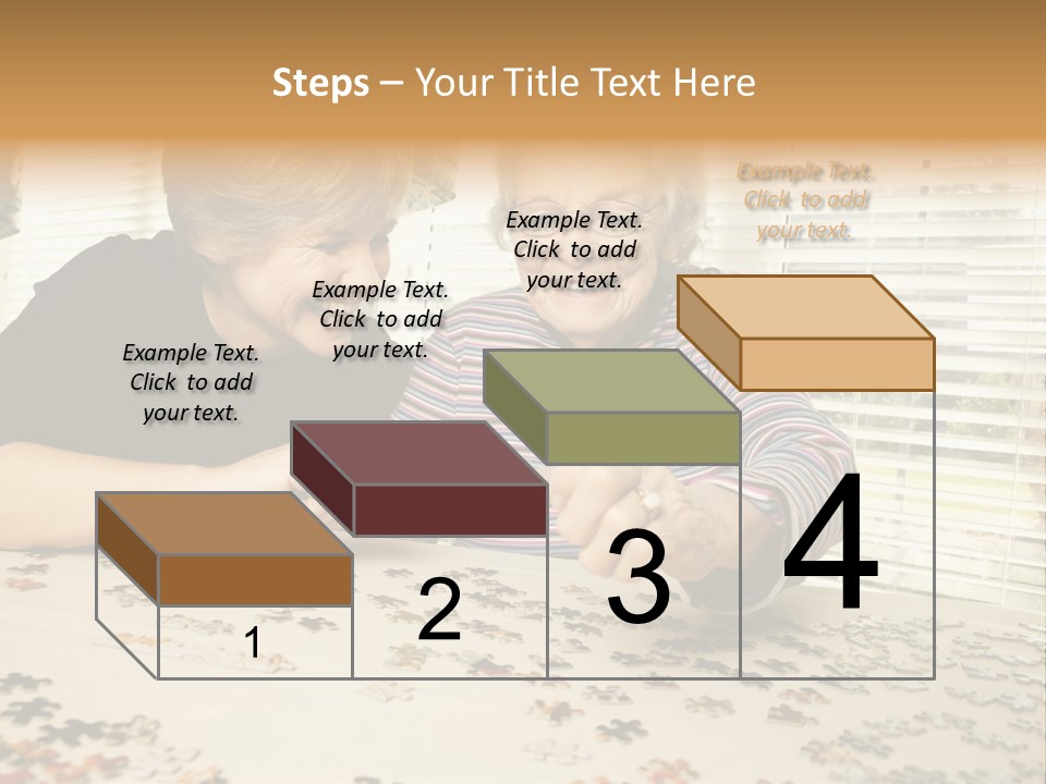 Midlife Caucasian Jigsaw PowerPoint Template
