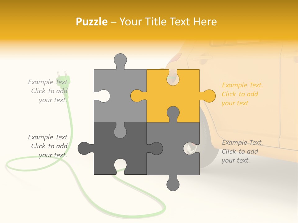 Hybrid Vehicle Socket PowerPoint Template