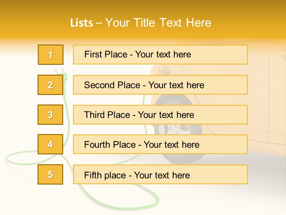Hybrid Vehicle Socket PowerPoint Template