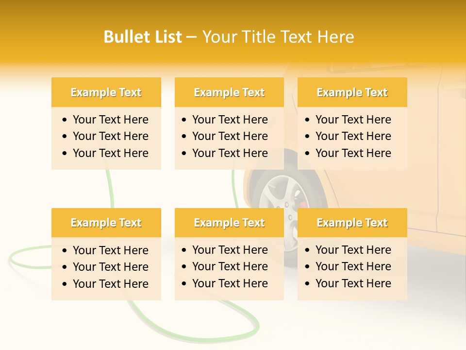 Hybrid Vehicle Socket PowerPoint Template