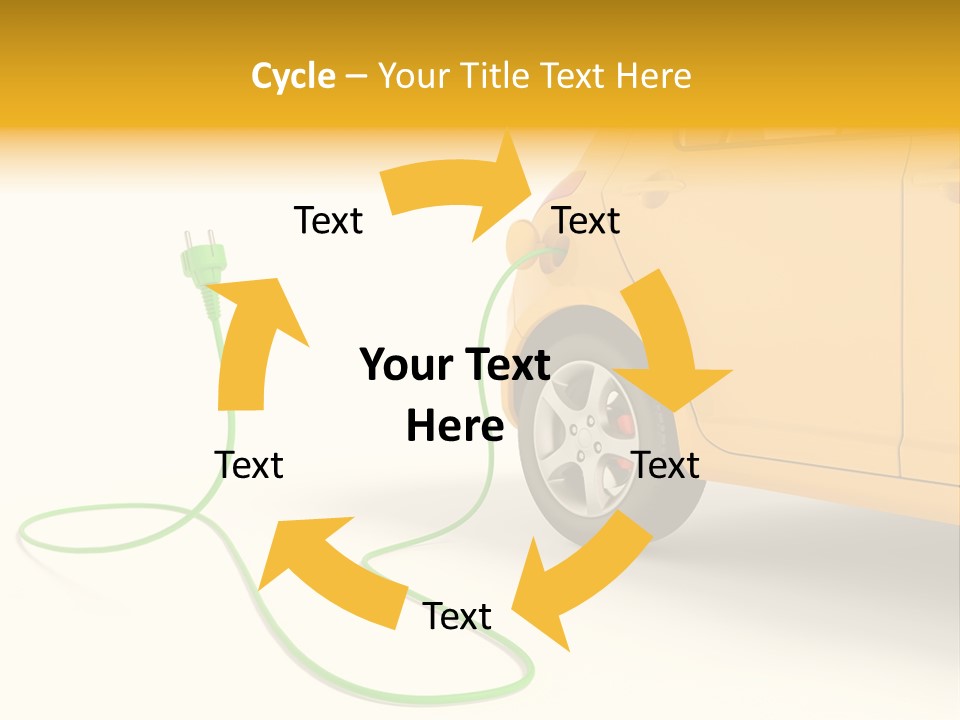 Hybrid Vehicle Socket PowerPoint Template