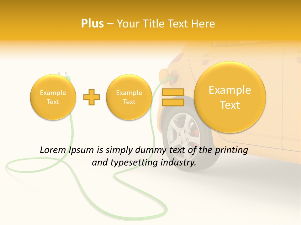 Hybrid Vehicle Socket PowerPoint Template