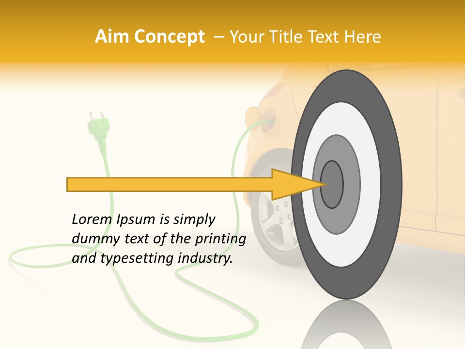 Hybrid Vehicle Socket PowerPoint Template