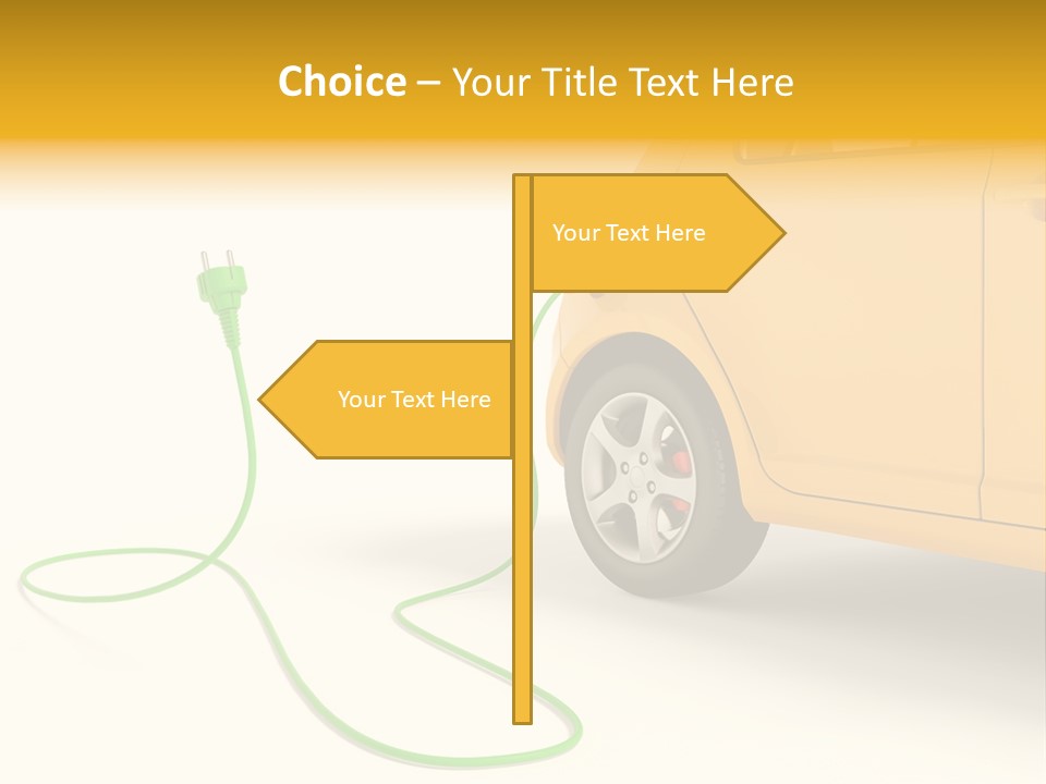 Hybrid Vehicle Socket PowerPoint Template