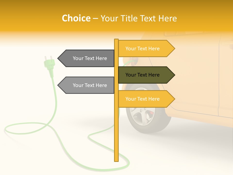 Hybrid Vehicle Socket PowerPoint Template