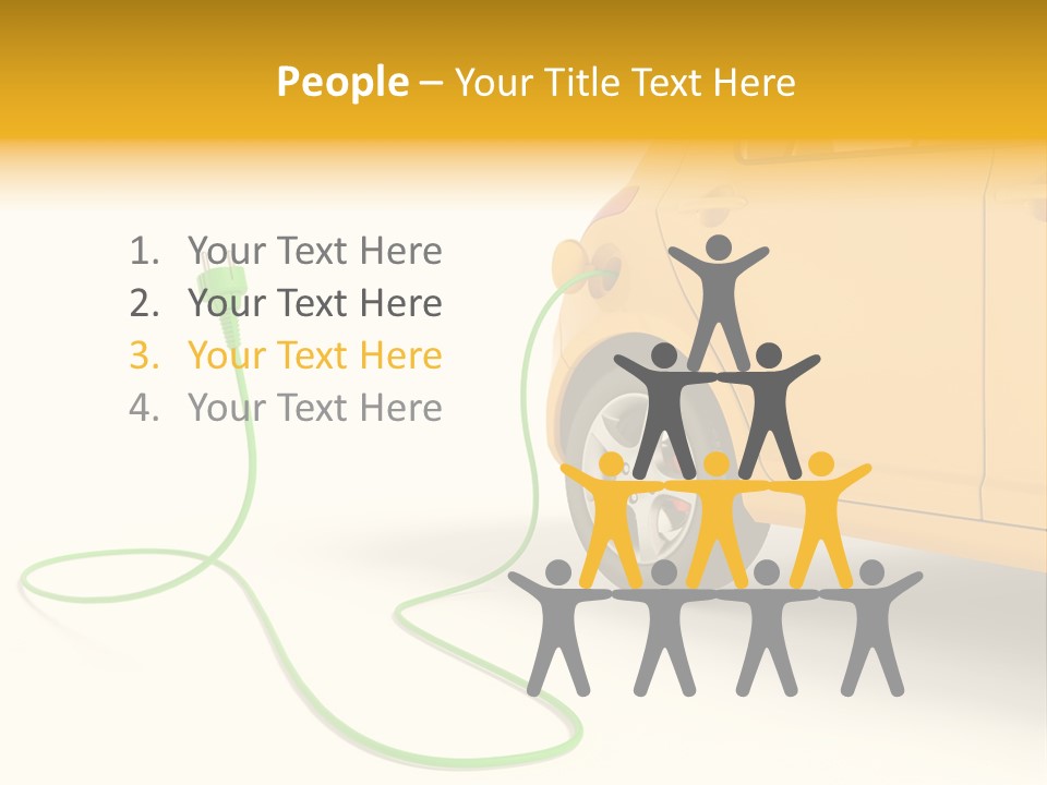 Hybrid Vehicle Socket PowerPoint Template