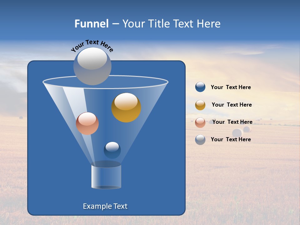 A Field Of Hay With Bales Of Hay In The Foreground PowerPoint Template
