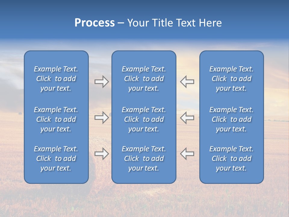 A Field Of Hay With Bales Of Hay In The Foreground PowerPoint Template