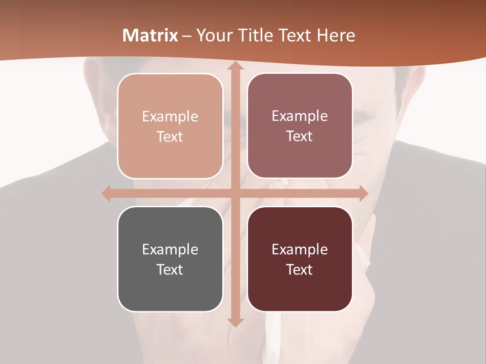 Business Table Businesswoman PowerPoint Template