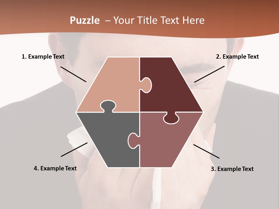 Business Table Businesswoman PowerPoint Template