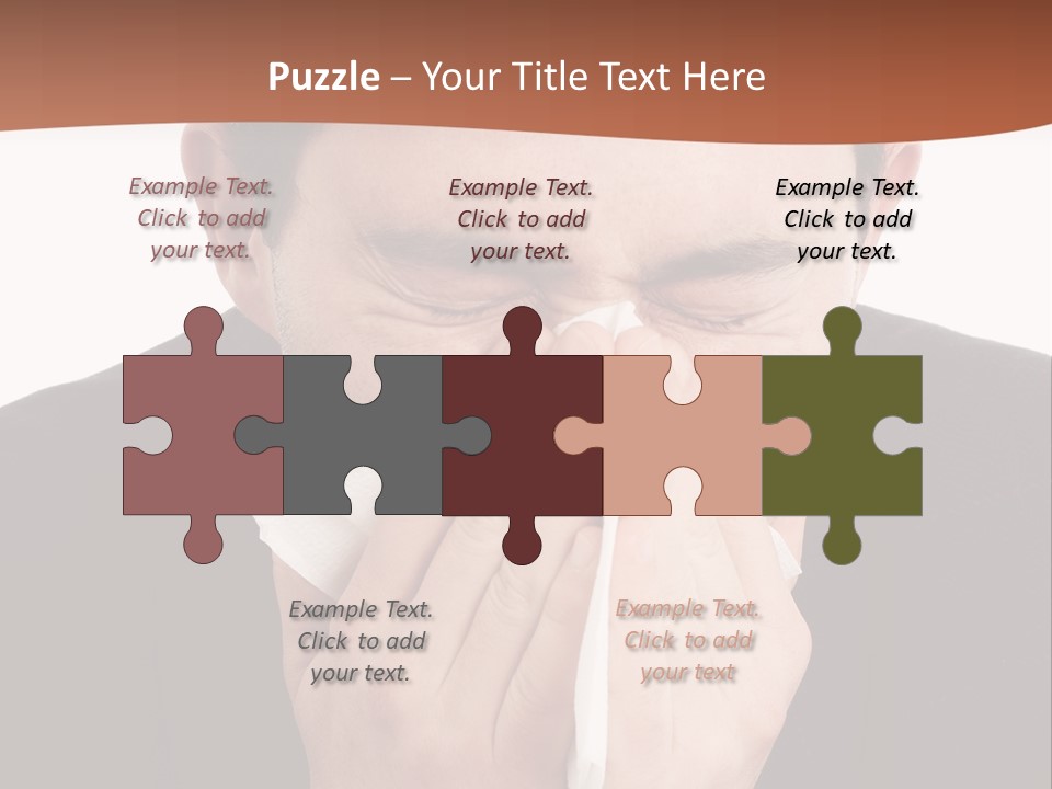 Business Table Businesswoman PowerPoint Template