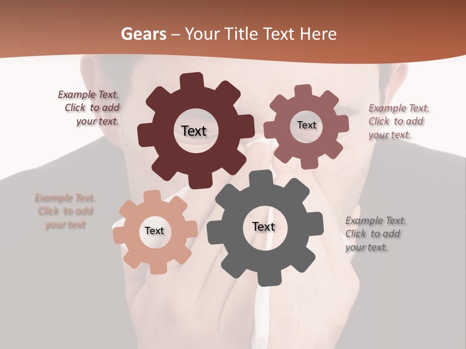 Business Table Businesswoman PowerPoint Template