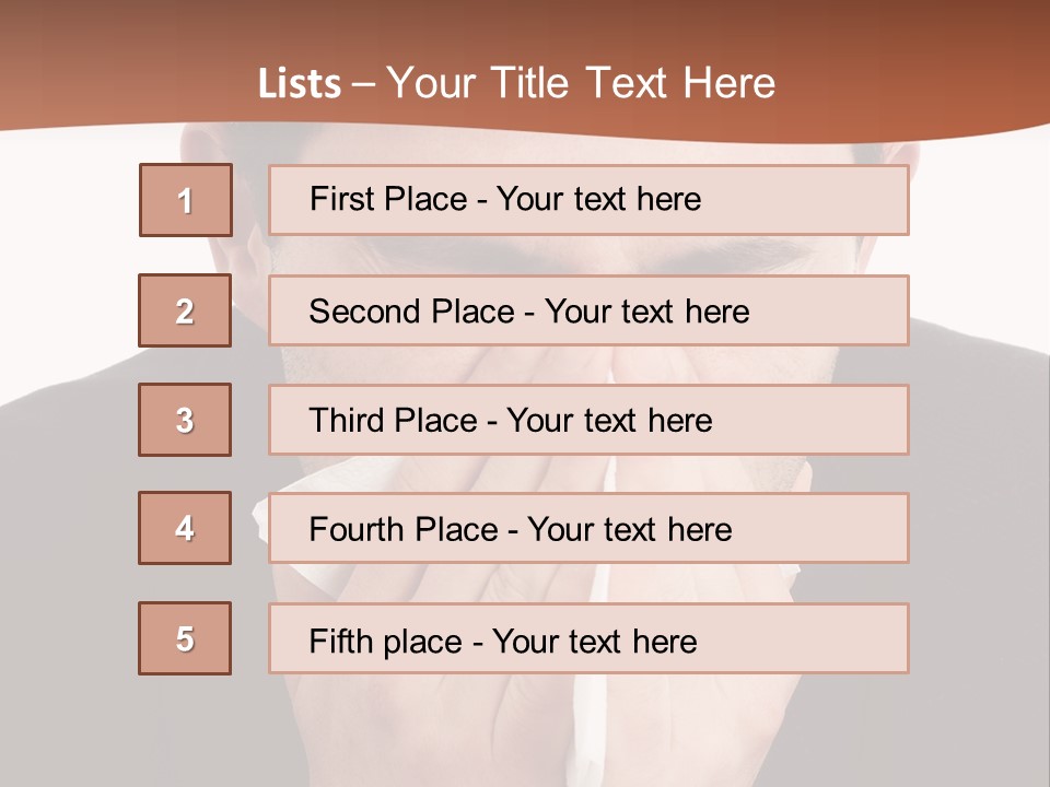 Business Table Businesswoman PowerPoint Template