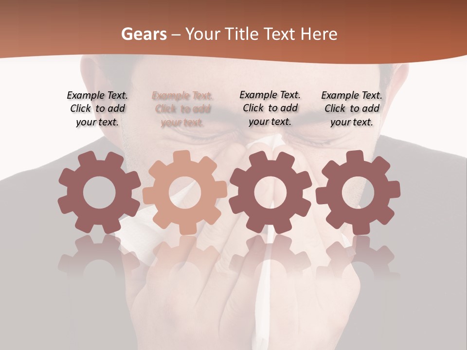 Business Table Businesswoman PowerPoint Template