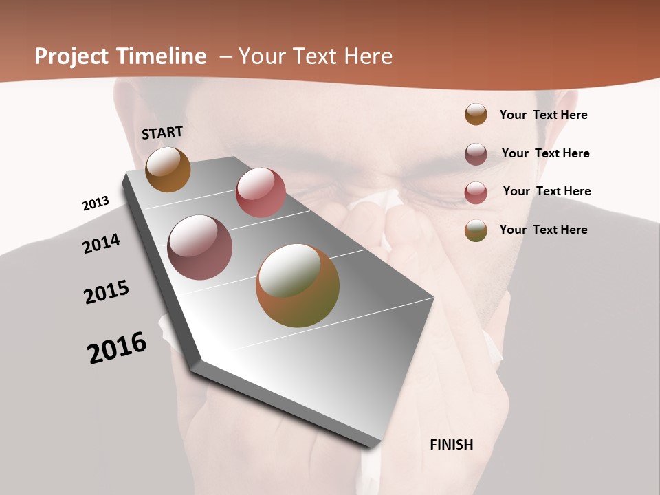 Business Table Businesswoman PowerPoint Template
