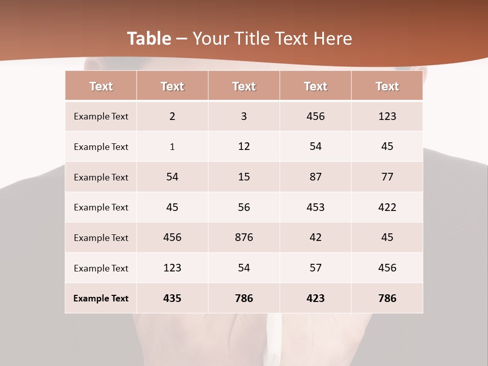 Business Table Businesswoman PowerPoint Template