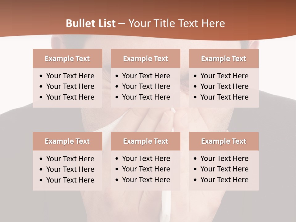 Business Table Businesswoman PowerPoint Template