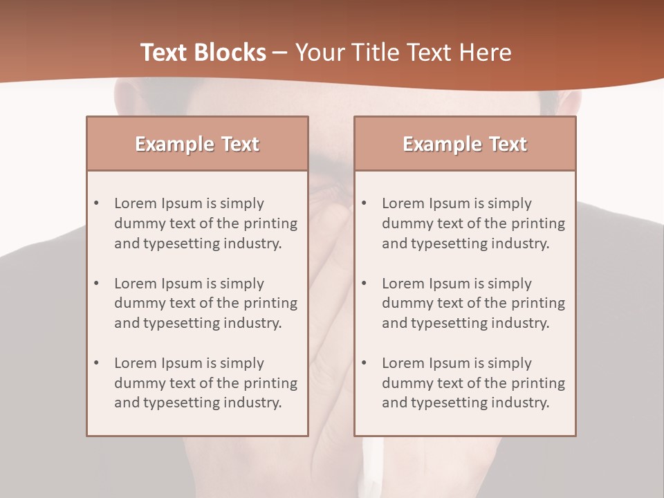 Business Table Businesswoman PowerPoint Template