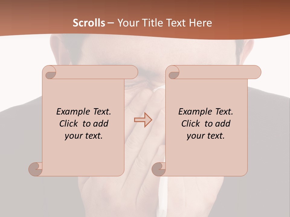 Business Table Businesswoman PowerPoint Template